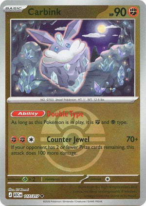 Pokemon TCG - ME: Ascended Heroes - Carbink - 117/217 - Love Ball Reverse Holofoil