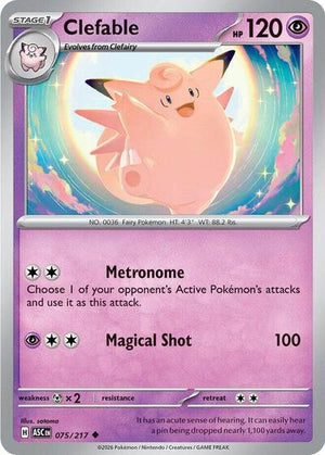 Pokemon TCG - ME: Ascended Heroes - Clefable - 075/217