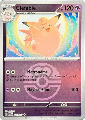 Pokemon TCG - ME: Ascended Heroes - Clefable - 075/217 - Reverse Holofoil