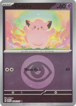 Pokemon TCG - ME: Ascended Heroes - Clefairy - 074/217 - Energy Symbol Reverse Holofoil