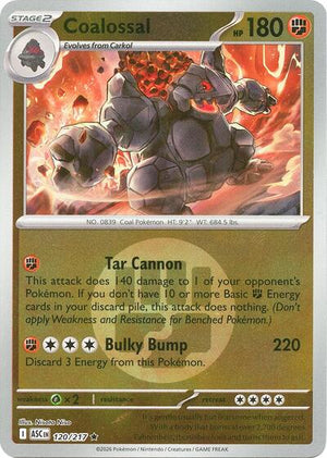 Pokemon TCG - ME: Ascended Heroes - Coalossal - 120/217 - Energy Symbol Reverse Holofoil
