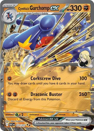Pokemon TCG - ME: Ascended Heroes - Cynthia's Garchomp ex - 111/217 - Holofoil