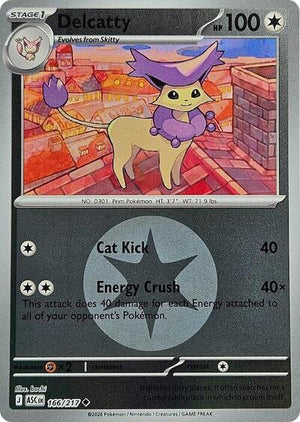 Pokemon TCG - ME: Ascended Heroes - Delcatty - 166/217 - Reverse Holofoil