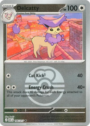 Pokemon TCG - ME: Ascended Heroes - Delcatty - 166/217 - Love Ball Reverse Holofoil