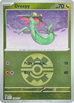 Pokemon TCG - ME: Ascended Heroes - Dreepy - 158/217 - Reverse Holofoil