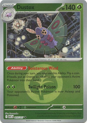 Pokemon TCG - ME: Ascended Heroes - Dustox - 015/217 - Energy Symbol Reverse Holofoil
