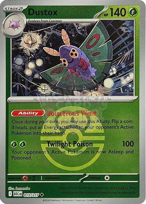 Pokemon TCG - ME: Ascended Heroes - Dustox - 015/217 - Reverse Holofoil