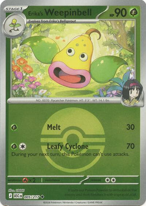 Pokemon TCG - ME: Ascended Heroes - Erika's Weepinbell - 005/217 - Poke Ball Reverse Holofoil