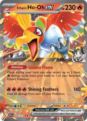 Pokemon TCG - ME: Ascended Heroes - Ethan's Ho-Oh ex - 026/217 - Holofoil