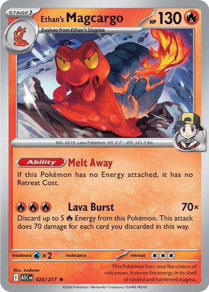 Pokemon TCG - ME: Ascended Heroes - Ethan's Magcargo - 024/217 - Holofoil