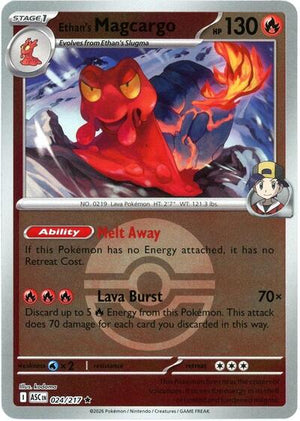 Pokemon TCG - ME: Ascended Heroes - Ethan's Magcargo - 024/217 - Reverse Holofoil