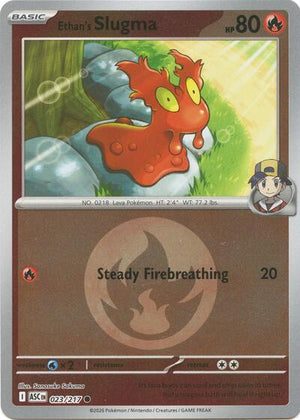 Pokemon TCG - ME: Ascended Heroes - Ethan's Slugma - 023/217 - Energy Symbol Reverse Holofoil