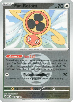 Pokemon TCG - ME: Ascended Heroes - Fan Rotom - 171/217 - Dusk Ball Reverse Holofoil