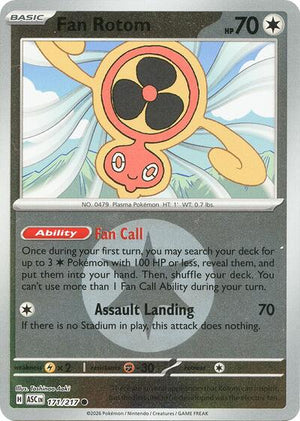 Pokemon TCG - ME: Ascended Heroes - Fan Rotom - 171/217 - Energy Symbol Reverse Holofoil