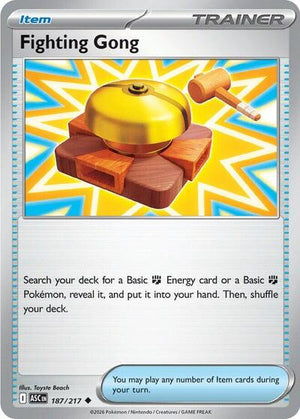 Pokemon TCG - ME: Ascended Heroes - Fighting Gong - 187/217 - Reverse Holofoil