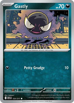 Pokemon TCG - ME: Ascended Heroes - Gastly - 123/217 - Dusk Ball Reverse Holofoil