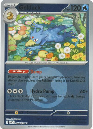 Pokemon TCG - ME: Ascended Heroes - Golduck - 040/217 - Energy Symbol Reverse Holofoil
