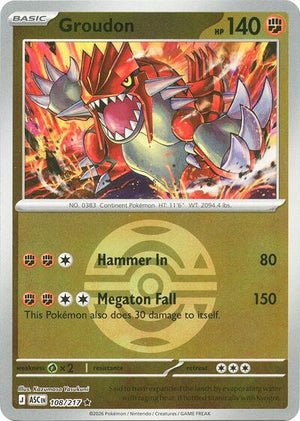 Pokemon TCG - ME: Ascended Heroes - Groudon - 108/217 - Dusk Ball Reverse Holofoil