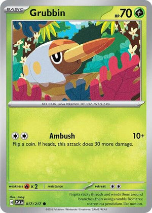 Pokemon TCG - ME: Ascended Heroes - Grubbin - 017/217