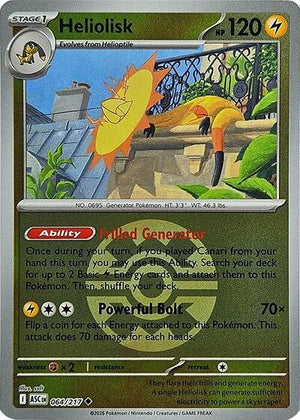 Pokemon TCG - ME: Ascended Heroes - Heliolisk - 064/217 - Reverse Holofoil