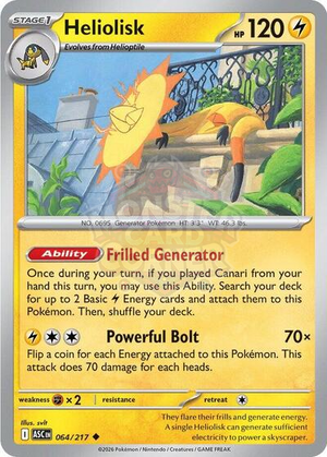 Pokemon TCG - ME: Ascended Heroes - Heliolisk - 064/217
