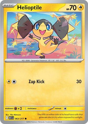Pokemon TCG - ME: Ascended Heroes - Helioptile - 063/217