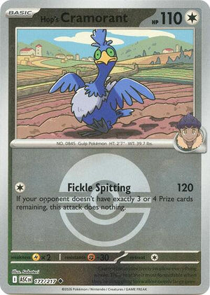 Pokemon TCG - ME: Ascended Heroes - Hop's Cramorant - 177/217 - Poke Ball Reverse Holofoil
