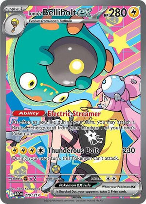 Pokemon TCG - ME: Ascended Heroes - Iono's Bellibolt ex - 279/217 - Holofoil