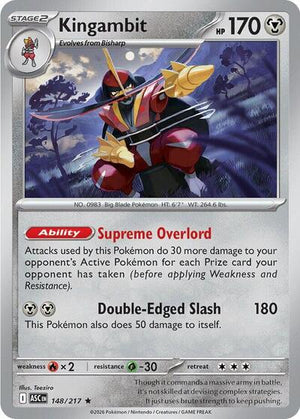 Pokemon TCG - ME: Ascended Heroes - Kingambit - 148/217 - Holofoil