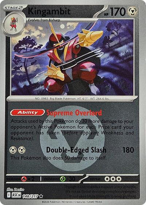 Pokemon TCG - ME: Ascended Heroes - Kingambit - 148/217 - Reverse Holofoil