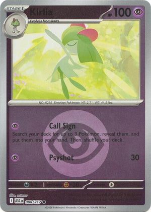 Pokemon TCG - ME: Ascended Heroes - Kirlia - 088/217 - Energy Symbol Reverse Holofoil