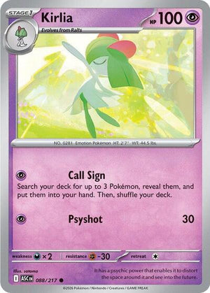 Pokemon TCG - ME: Ascended Heroes - Kirlia - 088/217 - Love Ball Reverse Holofoil