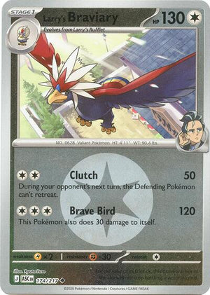 Pokemon TCG - ME: Ascended Heroes - Larry's Braviary - 174/217 - Energy Symbol Reverse Holofoil
