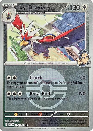 Pokemon TCG - ME: Ascended Heroes - Larry's Braviary - 174/217 - Reverse Holofoil
