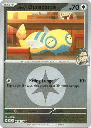 Pokemon TCG - ME: Ascended Heroes - Larry's Dunsparce - 163/217 - Energy Symbol Reverse Holofoil