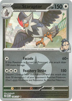 Pokemon TCG - ME: Ascended Heroes - Larry's Staraptor - 170/217 - Energy Symbol Reverse Holofoil