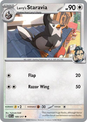 Pokemon TCG - ME: Ascended Heroes - Larry's Staravia - 169/217 - Energy Symbol Reverse Holofoil