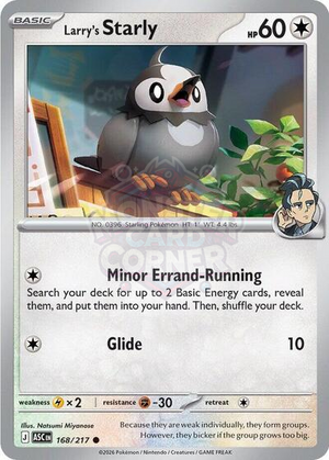 Pokemon TCG - ME: Ascended Heroes - Larry's Starly - 168/217