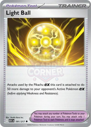 Pokemon TCG - ME: Ascended Heroes - Light Ball - 191/217 - Reverse Holofoil