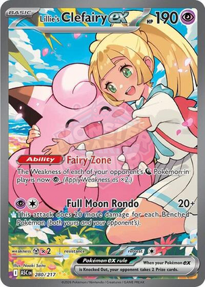 Pokemon TCG - ME: Ascended Heroes - Lillie's Clefairy ex - 280/217 - Holofoil