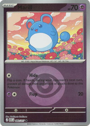 Pokemon TCG - ME: Ascended Heroes - Marill - 083/217 - Energy Symbol Reverse Holofoil