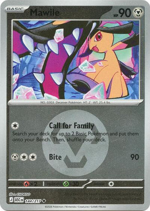 Pokemon TCG - ME: Ascended Heroes - Mawile - 144/217 - Energy Symbol Reverse Holofoil