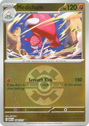 Pokemon TCG - ME: Ascended Heroes - Medicham - 104/217 - Quick Ball Reverse Holofoil
