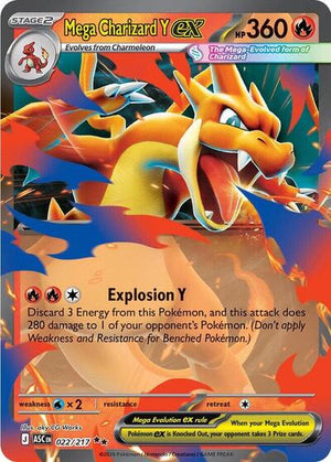 Pokemon TCG - ME: Ascended Heroes - Mega Charizard Y ex - 022/217 - Holofoil