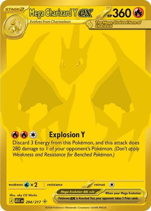 Pokemon TCG - ME: Ascended Heroes - Mega Charizard Y ex - 294/217 - Holofoil