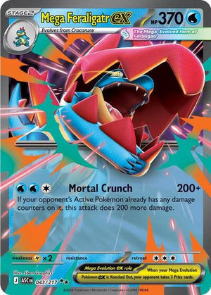 Pokemon TCG - ME: Ascended Heroes - Mega Feraligatr ex - 043/217 - Holofoil