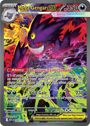 Pokemon TCG - ME: Ascended Heroes - Mega Gengar ex - 284/217 - Holofoil