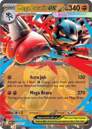 Pokemon TCG - ME: Ascended Heroes - Mega Lucario ex - 113/217 - Holofoil