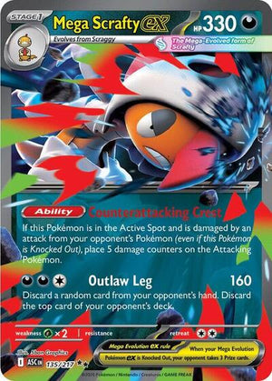 Pokemon TCG - ME: Ascended Heroes - Mega Scrafty ex - 135/217 - Holofoil