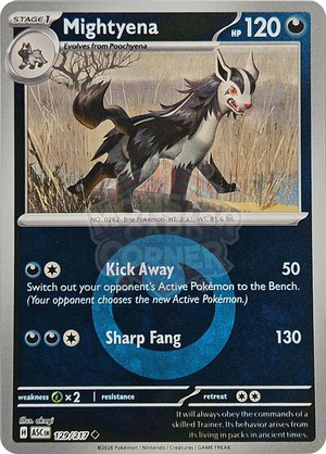 Pokemon TCG - ME: Ascended Heroes - Mightyena - 129/217 - Reverse Holofoil